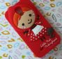 little red hat silicone phone case / small red hat silicone case